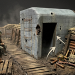 Scratch-built WWII bunker and trench diorama by Scale Wonderland